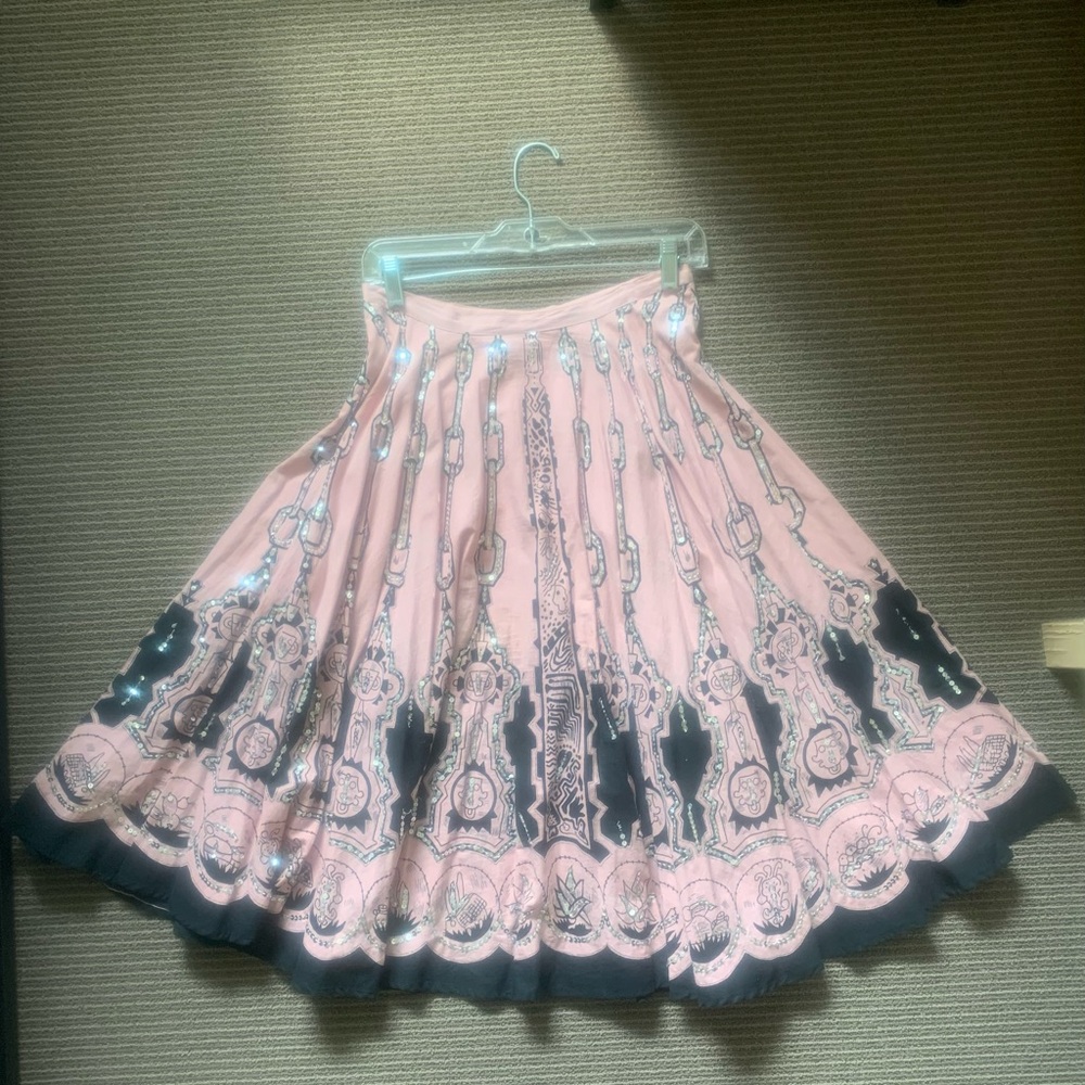 Vintage Raindrops skirt with sequin accents